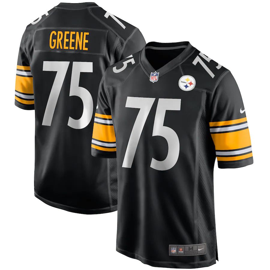 Men Pittsburgh Steelers #75 Joe Greene Nike Black Game Retired Player NFL Jersey->pittsburgh steelers->NFL Jersey
